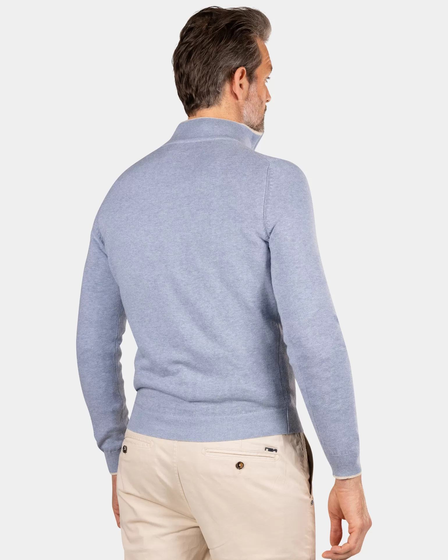 Blue Half Zip Pullover - | NZA New Zealand Aucklanc Cheap