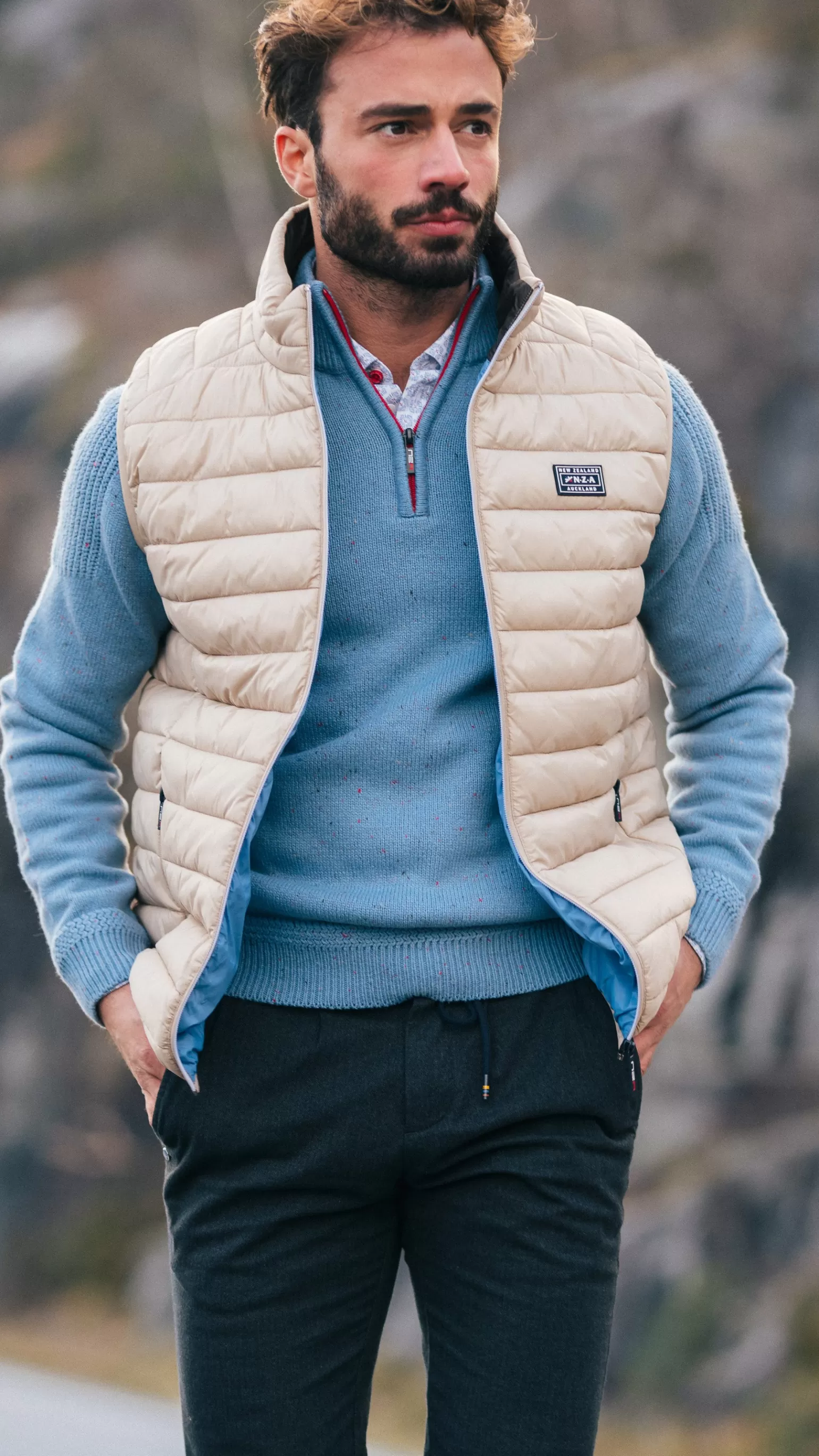 Sand-colored Padded Vest - | NZA New Zealand Aucklanc Best